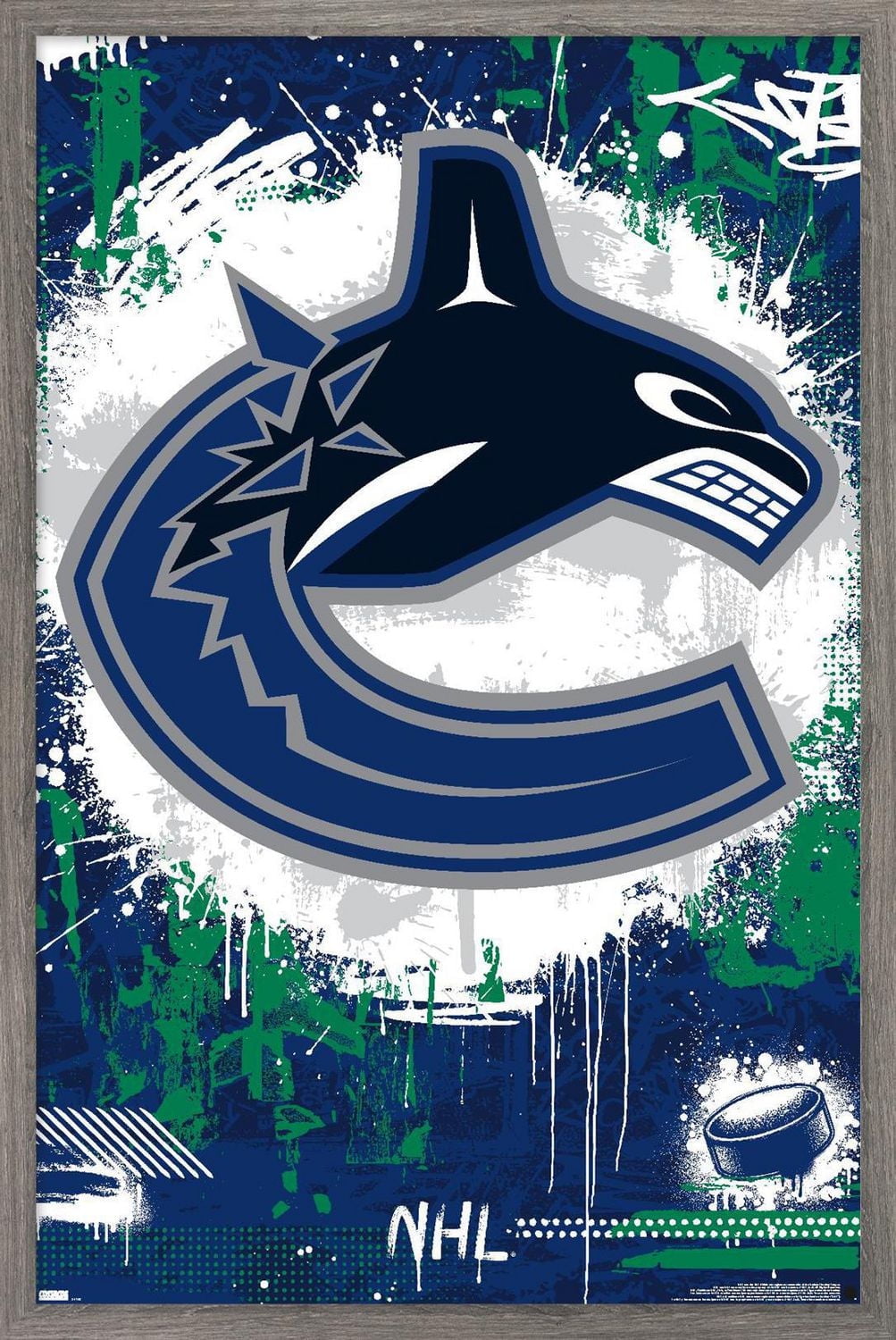 NHL Vancouver Canucks - Maximalist Logo 23 Wall Poster, 22.375" x 34"