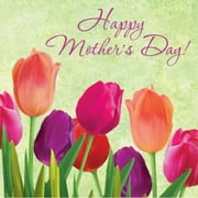 Club Pack of 192 Spring in Bloom "Happy Mother's Day" Disposable Lunch Napkins 6.5"