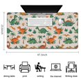 thumbnail image 5 of Long Mouse Pads for Desk,LightColor Cartoon Dinosaurs Jungle Desk Mats on Top Of Desks, Desk Mouse Pad Extra Large with 3mm Non-Slip Base and Stitched Edge for Gaming,Work,Home 47.3"x23.6", 5 of 5