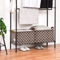 thumbnail image 3 of Yayeee Foldable Storage Basket for Shelves Set of 2 Waterproof Cloth Bins with Handles, Checkered Stars Pattern, 3 of 7