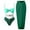 Vert, variante sur FcBaudy Maillot de Bain 2 Pcs pour Femmes, Maillots de Bain pour Femmes, Ensembles de Bikinis Dos Nu à Blocs de Couleur avec Boucle Métallique et Bretelles Ajustables pour Femmes, Maillot de Bain en Nylon pour Femmes