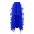 thumbnail image 3 of CONZONE Carnival Womens Layered Tulle Skirt Solid Color High Waist Floor Length Mesh Tutu Skirts for Funny Festival Stage Performance, 3 of 4