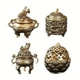 thumbnail image 4 of Incense Burner Vintage Tripod Censer Metal Incense Holder Home Decoration, 4 of 6