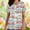 A286 Light Blue, variant on Easter Scrub Tops for Women Grass Pattern Bunny and Eggs Graphic V Neck Short Sleeve Professional Workwear with Pockets Festive Medical Clothes