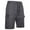 Dark Gray, variant on Hot6sl Men's Shorts Cargo Oversized Solid Color High Waist Beach Shorts with Pockets Casual Loose Fit Comfortable Basic Shorts