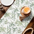thumbnail image 2 of Sage Green Eucalyptus Cotton Linen Table Runner for Dining Kitchen, Spring Watercolor Botanical Leaves Wedding Outdoor Party Tablerunners, Dresser Scarf Coffee Tablecloth Runners 13x70 Inches, 2 of 9
