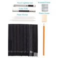 thumbnail image 3 of Grusce 30pcs Sketch Charcoal Pencil Eraser Set Art Craft with Pouch for Drawing Sketching, 3 of 9