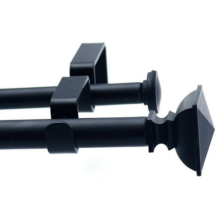 Urbanest Square Urn Adjustable Double Curtain Rod 5 8 28 48