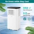thumbnail image 2 of Costway 8000 BTU Portable Air Conditioner with Fan and Dehumidifier Remote Control, 2 of 10