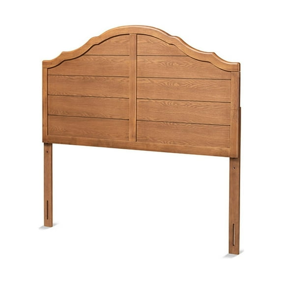 Clive Vintage Traditional Farmhouse Ash Walnut Finished Wood King Size Headboard