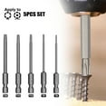 thumbnail image 5 of 5pcs T6-T20 75mm Torx Screwdriver Bits Set Magnetic Screwdriver Hex Shank, 5 of 5