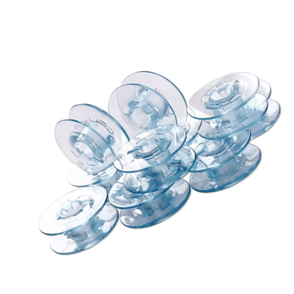 TABLZONE Sewing Machine Bobbin, Blue Plastic, Durable and Practical, Fits Most, 10Pcs