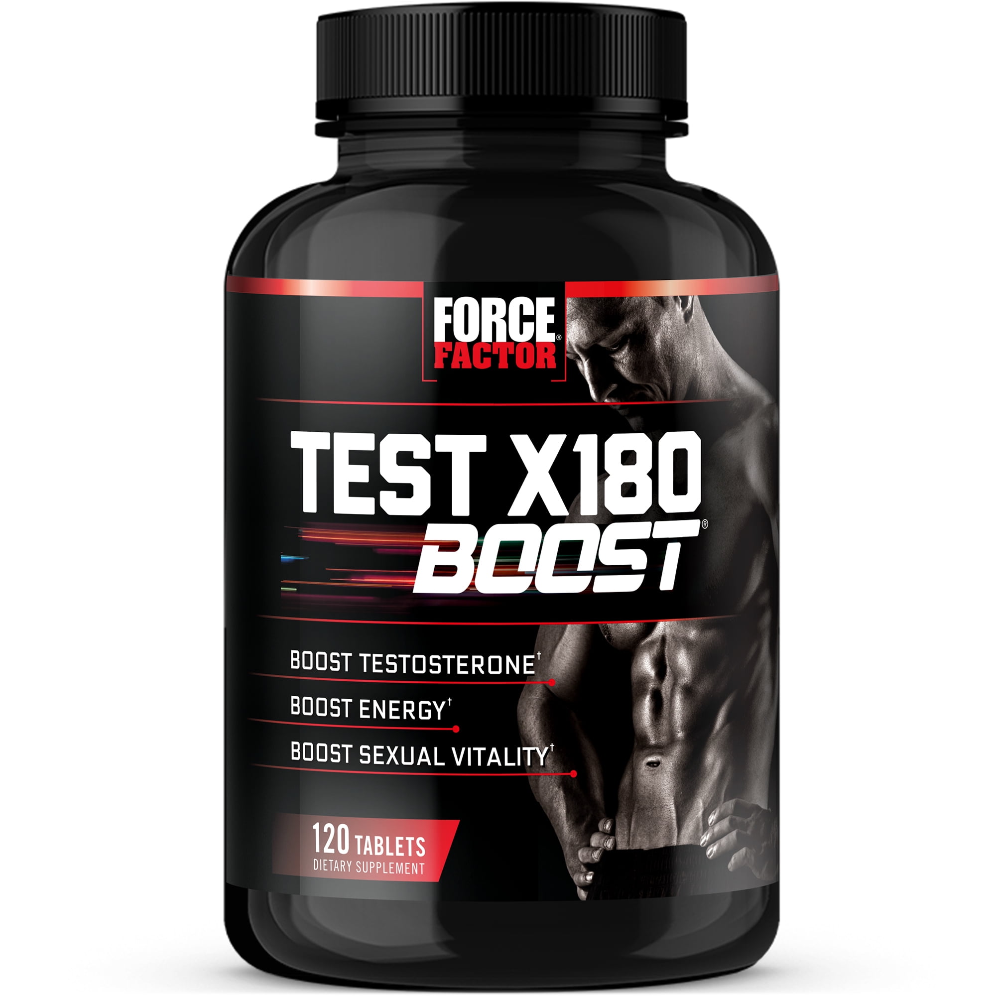 Force Factor Test X180 Boost, Pre-Workout Testosterone Booster, 120 Tablets