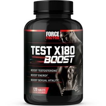 Force Factor Test X180 Boost, Pre-Workout Testosterone Booster, 120 s