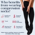 thumbnail image 6 of Doctor's Choice Over The Calf Women's Compression Socks, Medium, Women's Shoe Size 6-10, 1 Pack, 6 of 11