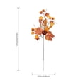 thumbnail image 4 of Artificial Fall Floral Pick, Sunflower Stem with Mini White Pumpkin Maple Leaves Berries, Flexible Wired Autumn Sprig for Vase Table Thanksgiving Halloween Christmas Home Decor, 4 of 5