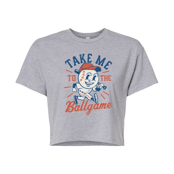 Instant Message - Take Me to the Ballgame Cropped Graphic T-Shirt