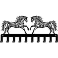 thumbnail image 1 of Llavero de metal con forma de rama de caballo, decorativo, con 10 ganchos, organizador de llaves para pared, decoración de cocina, colgador personalizado para correa de perro., 1 of 9