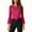 Hot Pink, variant on Olyvenn Womens Ruffle 3/4 Sleeve Tops Lightweight Sparkly Elegant Dressy Blouses Sexy Double Layers Cute Mesh Tunic Shirts Pink M