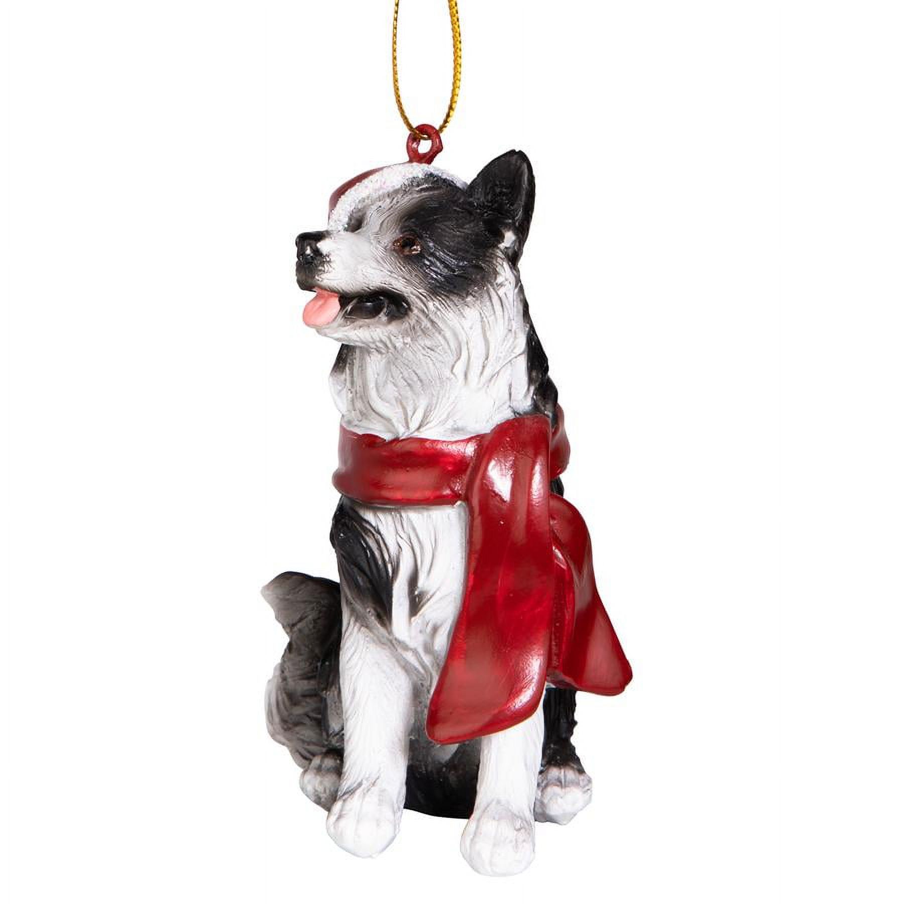 Design Toscano Border Collie Holiday Dog Ornament Sculpture : Target