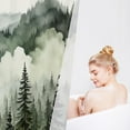 thumbnail image 5 of Dark Green Extra Long Misty Pine Forest Shower Curtain 72 x 84, XL Mountain Foggy Woodland Scenery Tree Shower Curtains for Bathroom, Waterproof Nature-Themed Decor, 5 of 6