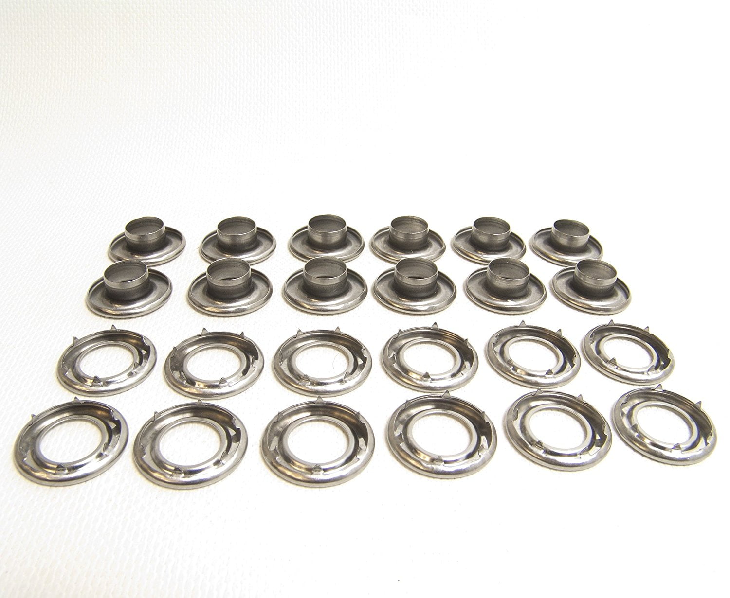 Grommets, 3 Rolled Rim Spur, 7/16" Stainless Steel, Heavy Duty, 12
