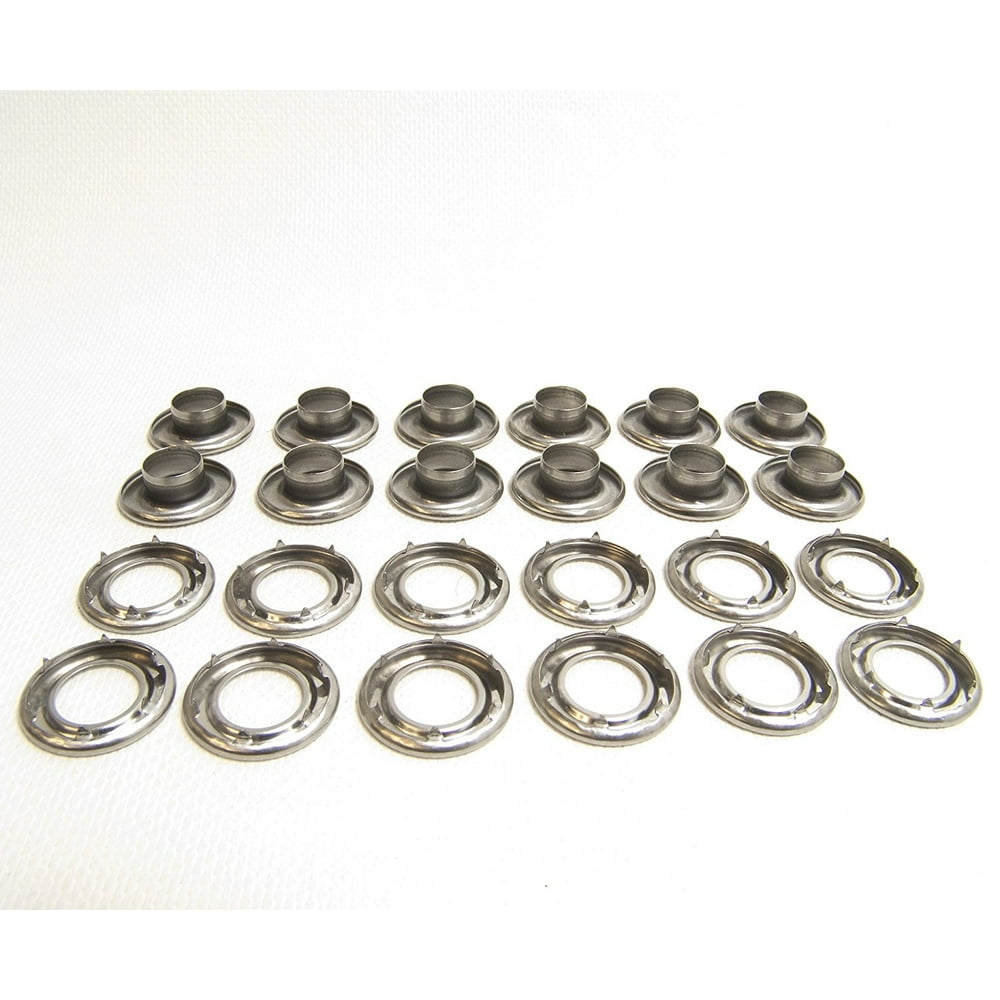 Grommets, 3 Rolled Rim Spur, 7/16" Stainless Steel, Heavy Duty, 12