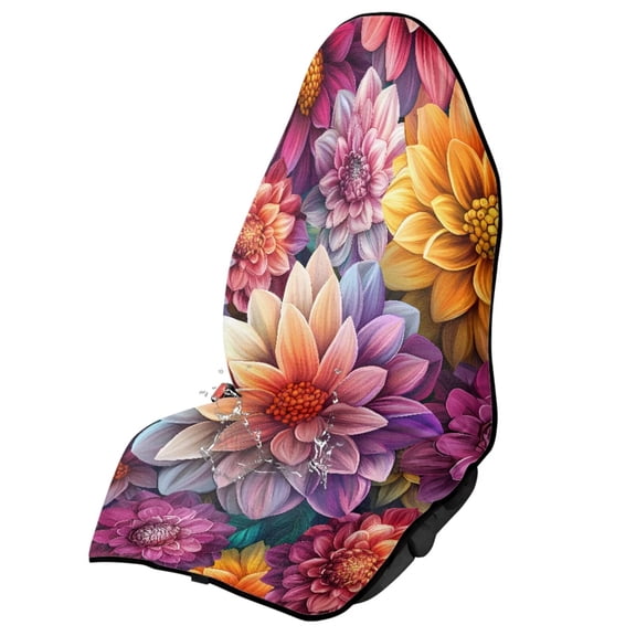 Garronmavis Front Car Seat Towel Cover Breathable Stretchable Fabric Universal Fit Low-Maintenance Water-Resistant Stain Resistant Car Seat Protector for Cars SUV Trucks Sedan Van