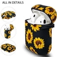 thumbnail image 4 of Airpod Case Soft Silicone Flower Print YOMPLOW Airpods Case Cover Flexible Skin for Apple AirPods 2&1 Charging Case for Girls with Keychain - Sunflower, 4 of 6