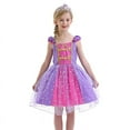 thumbnail image 6 of Jurebecia Girls Princess Party Dress with Puff Sleeves - Sparkly Tulle Fancy Gown for Birthday, Christmas & Special Occasions (Age 1-6, Purple), 6 of 15