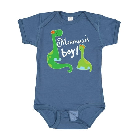 

Inktastic Meemaw Boy Grandson Dinosaur Gift Baby Boy Bodysuit