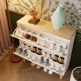 thumbnail image 3 of SUREGO Shoe Cabinet for Entryway, Ultra-Narrow 24cm Depth Storage Organizer w/ 2 Flip-Drawers, Holds 16 Pairs, Freestanding Shoe Rack for Hallway, 3 of 8