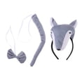 thumbnail image 1 of Conjunto de disfraces de animales para niños Diadema de Pajarita Cosplay escolar Escenario Mostrar Disfraces BLESIY Conjunto de trajes de lobo, 1 of 8