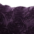 thumbnail image 4 of PiccoCasa Decorative Throw Pillow Covers 3D Satin Rose Flower Shells Cushion Covers, 2Pcs, 16"x16" Purple, 4 of 7