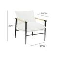 thumbnail image 3 of TOV Furniture Cali Pearl Accent Chair with Black Metal Legs, 3 of 6