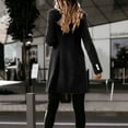 thumbnail image 6 of (clearance)IDALL Suits Blazers for Women Woman Artificial Wool Elegant Blend Coat Slim Female Long Coat Outerwear Jacket Features: Blazers for Women Business Casual Womens Blazer Black 2xl, 6 of 7