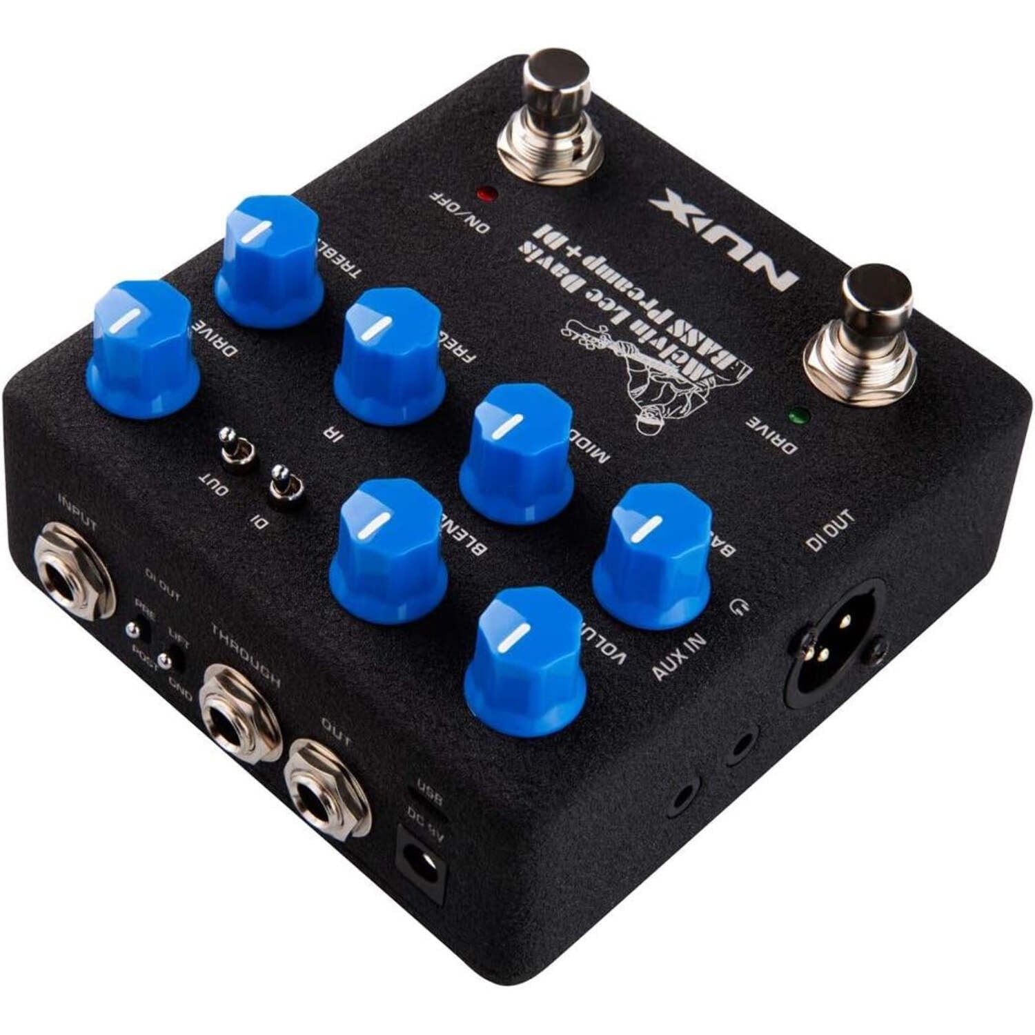NUX Melvin Lee Davis Bass Preamp + DI Pedal Black