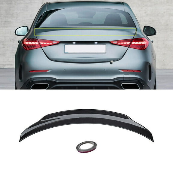 NINTE Rear Trunk Spoiler for 2022-2023 Mercedes-Benz W206 C-Class C300 Sedan Tail Wing Gloss Black