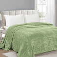 thumbnail image 1 of Cobija, Mantas Decorativas Tamaño Queen con Diseño de Ondas de Waffle, Cobija de Cama Súper Suave y Esponjosa 260GSM, Lujosa, Ligera y Transpirable para Sofá, Silla, Ideal para Regalo, Viaje, Salvia, 1 of 7