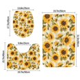Bathroom Rugs Sets 3 Piece Scottish Plaid Sunflower Absorbent