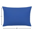 thumbnail image 4 of Casual Cushion Solid Sunbrella® Fabric 1-Piece Outdoor Rectangle Throw Pillow, 19"W x 12"L, Canvas True Blue, 4 of 5