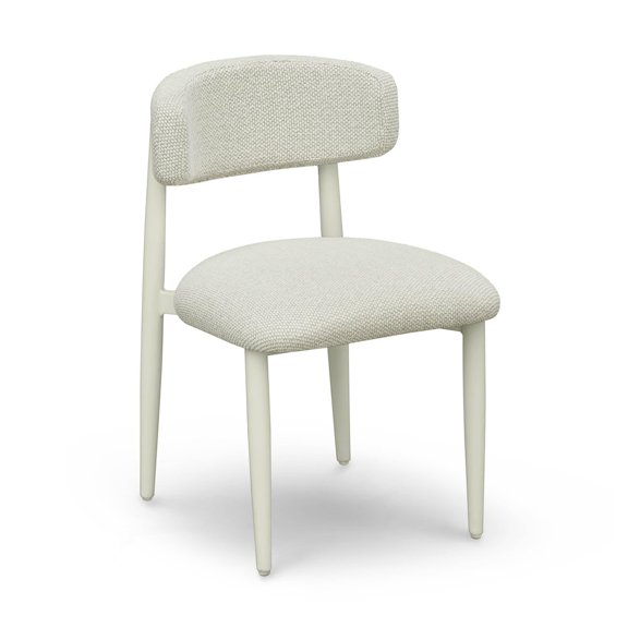 TOV Furniture Annika Cream Textured Outdoor Dining Side Chair