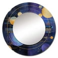 thumbnail image 2 of Designart "Purple Yellow Galactic Universe Stellar Harmony" Comets Round Mirror Wall Décor Modern - Large Purple Round Mirror - Round Mirror 23" x 23" Inch, 2 of 5
