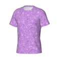 thumbnail image 3 of Rocae Lilac Glittering for Men's Moisture-Wicking Crew Tee - T-Shirt for Sports, Outdoor Activities, and Casual Wear, 3 of 9
