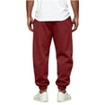 thumbnail image 6 of 8 Colors Baggy Oversized Jogger Sweatpants for Men,Elastic Waist Drawstring Seam Detail Soft Pants with Cuffed Ankles for All Season Casual Outfits, 6 of 6