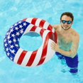 thumbnail image 4 of Swimline 36" Inflatable American Flag Pool Tube + 72" American Flag Raft, 4 of 10