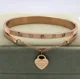 thumbnail image 3 of Pulsera Ryscom con cristal de zirconia y dije de corazon oro rosado casual, 3 of 5