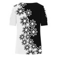 thumbnail image 3 of Gibobby Camisa&nbsp;Moda Mujer Mujeres Hollow Out Short Sleeve Tops Crewneck Cold Hombro Tshirts Casual Sexy Summer camisas sueltas cómodas Tees（Negro， L), 3 of 5