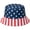 B, variant on American Flag Bucket Hat Stars and Stripes Printed Sun Hat Foldable Wide Brim Fishing Hat for Outdoor Activities