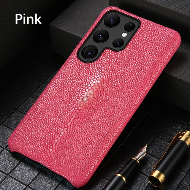 Funda de teléfono de lujo Stingray para Samsung S23, S21, S22 ultra, S21 FE, s20 plus, Funda de cuero genuino para Galaxy s23 Ultra s22 qym unisex